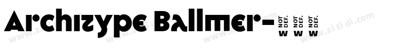 Architype Ballmer字体转换